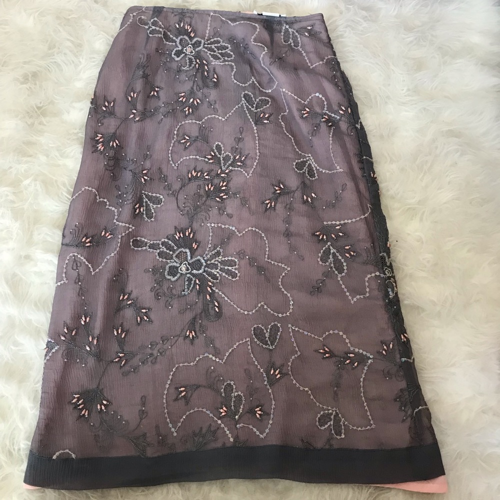 Anthropology silk skirt.